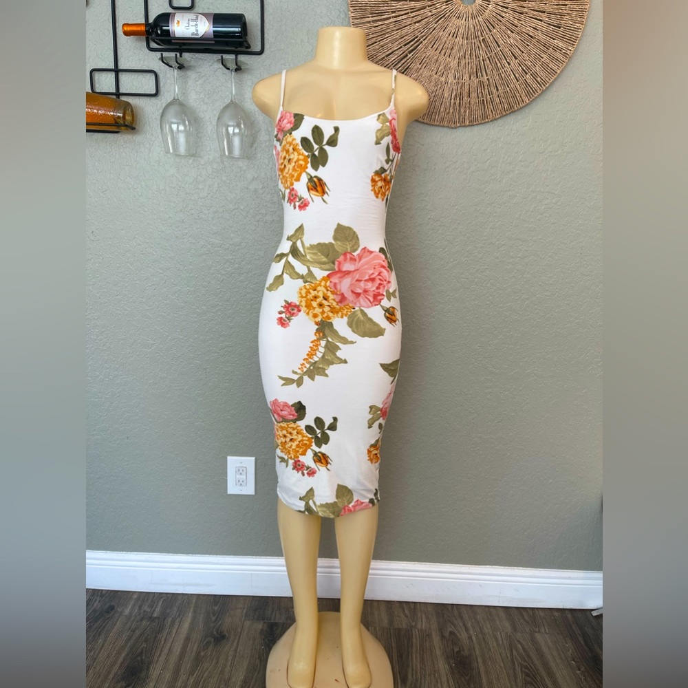 White floral dress